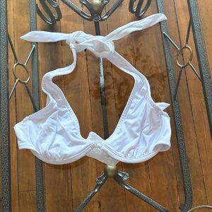 White Halter Bikini Top